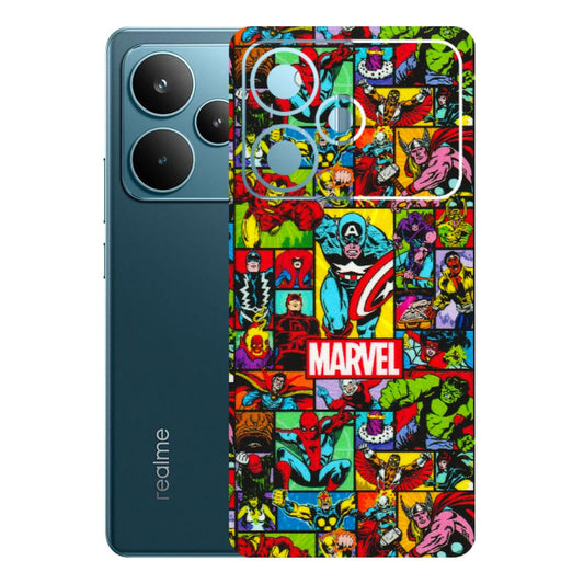 Realme Phone Skins (All Models) - MARVELOUS Comic Characters - 3D Embossed Finish (L-129) Realme P4 Pro 5G