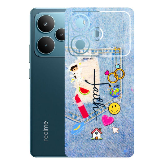 Realme Phone Skins (All Models) - Denim Jeans Pocket - 3D Embossed Finish (L-134) Realme P4 Pro 5G