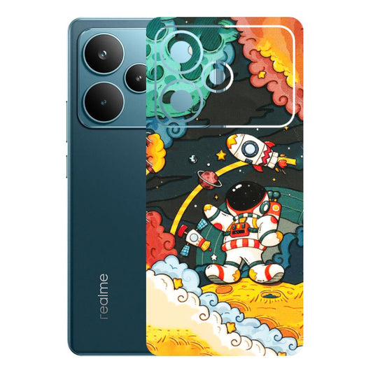 Realme Phone Skins (All Models) - Astronauts & Spaceship - 3D Embossed Finish (L-145) Realme P4 Pro 5G