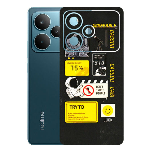 Realme Phone Skins (All Models) - Black Cassini - 3D Embossed Finish (L-161) Realme P4 Pro 5G