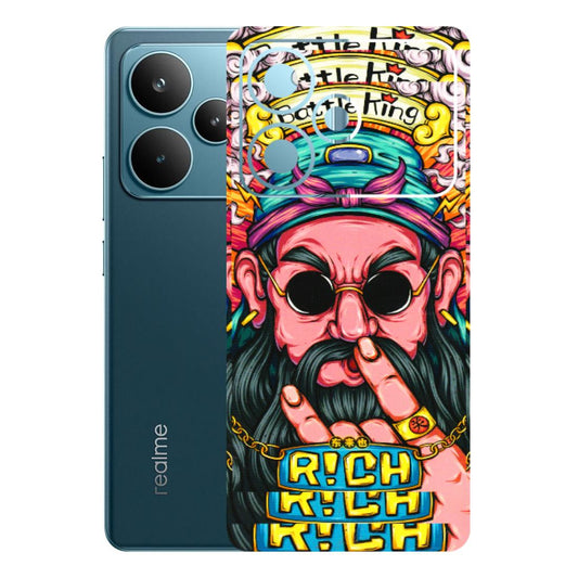 Realme Phone Skins (All Models) - Battle King Dude Face - 3D Embossed Finish (L-178) Realme P4 Pro 5G