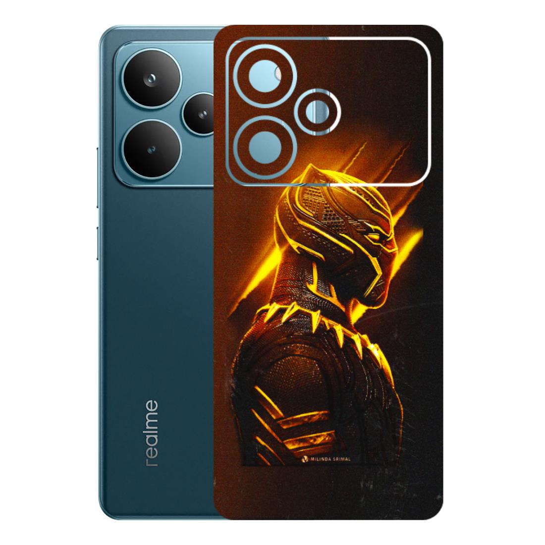 Realme Phone Skins (All Models) - Gold Black Panther - 3D Embossed Finish (L-181) Realme P4 Pro 5G