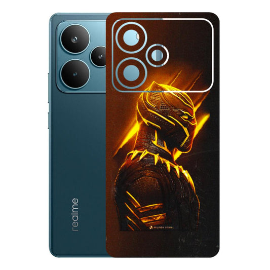 Realme Phone Skins (All Models) - Gold Black Panther - 3D Embossed Finish (L-181) Realme P4 Pro 5G