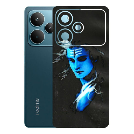Realme Phone Skins (All Models) - Har Har Mahadev Blue/Black - 3D Embossed Finish (L-185) Realme P4 Pro 5G