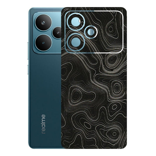 Realme Phone Skins (All Models) - Black Swirl - 3D Embossed Finish (L-196) Realme P4 Pro 5G
