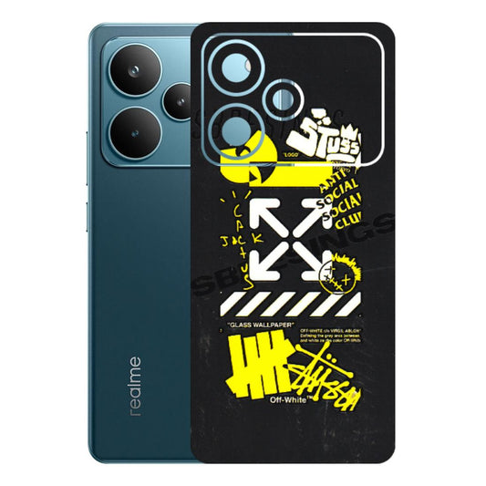 Realme Phone Skins (All Models) - Anti Social Graffiti - 3D Embossed Finish (L-198) Realme P4 Pro 5G