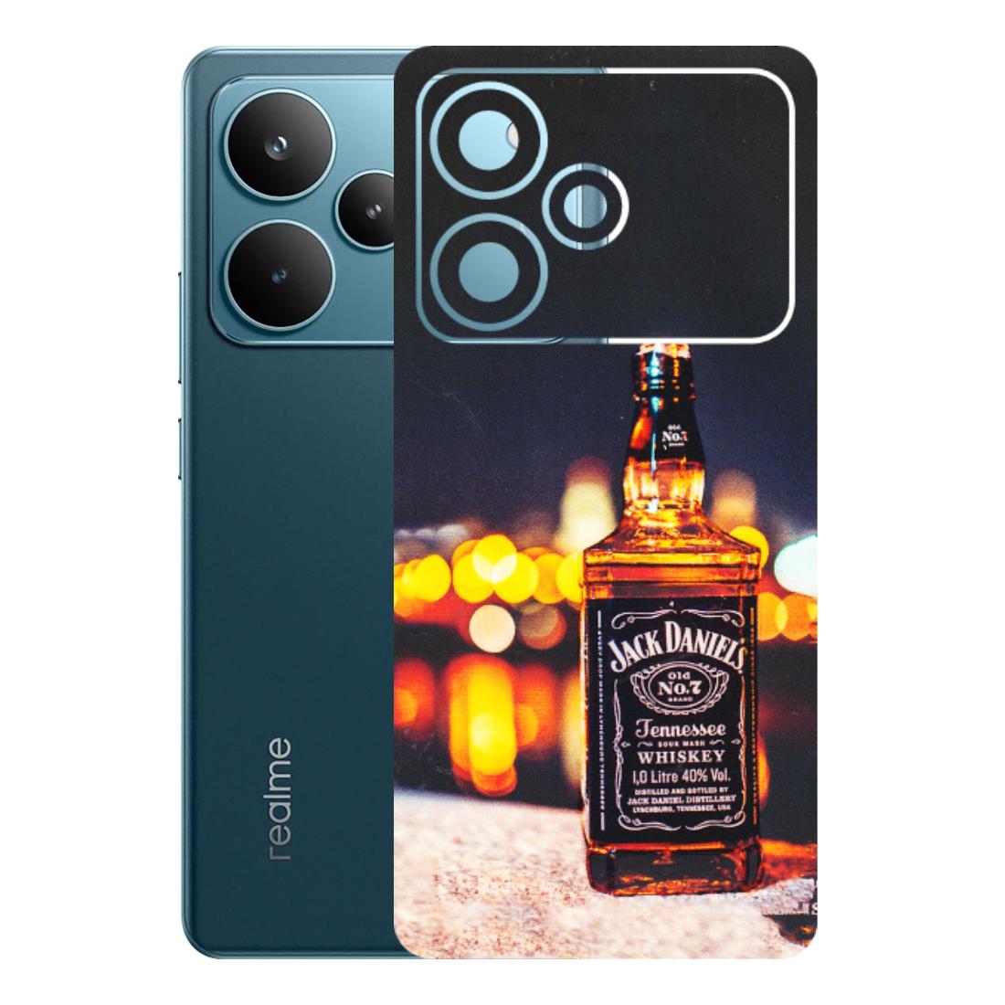 Realme Phone Skins (All Models) - JD Whiskey Bottle - 3D Embossed Finish (L-20) Realme P4 Pro 5G