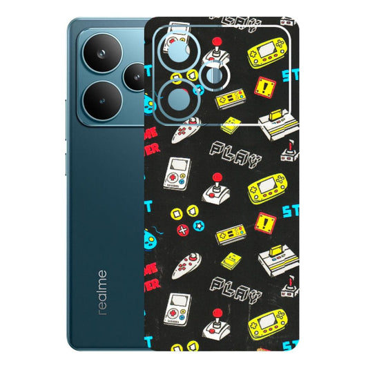 Realme Phone Skins (All Models) - Gaming Doodles - 3D Embossed Finish (L-224) Realme P4 Pro 5G