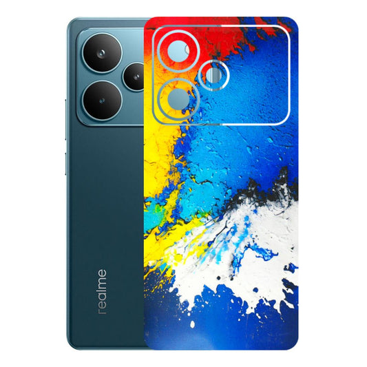Realme Phone Skins (All Models) - Acrylic Paint Spill - 3D Embossed Finish (L-229) Realme P4 Pro 5G