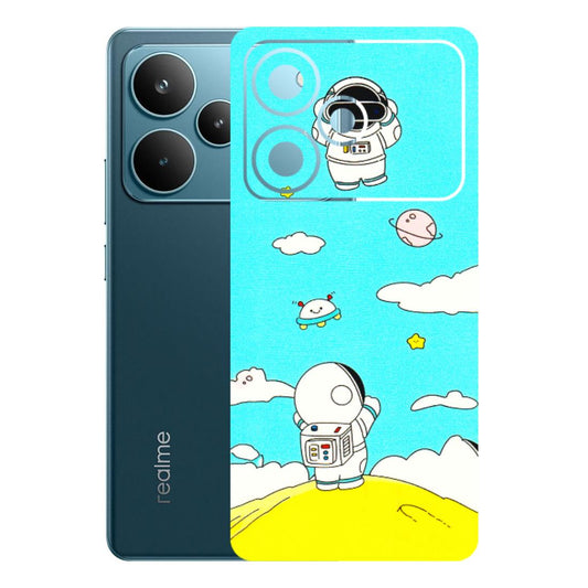 Realme Phone Skins (All Models) - Blue Skies Astro Float - 3D Embossed Finish (L-230) Realme P4 Pro 5G