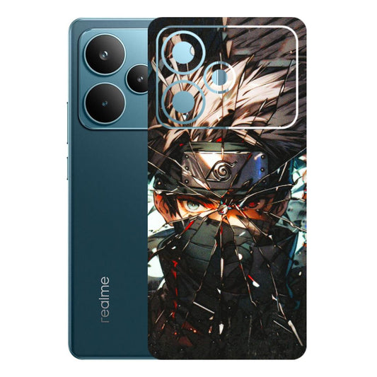 Realme Phone Skins (All Models) - Kakashi Shattered Glass Effect - 3D Embossed Finish (L-237) Realme P4 Pro 5G