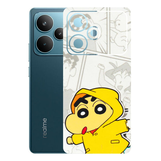Realme Phone Skins (All Models) - Yellow Shinchan Comic - 3D Embossed Finish (L-246) Realme P4 Pro 5G