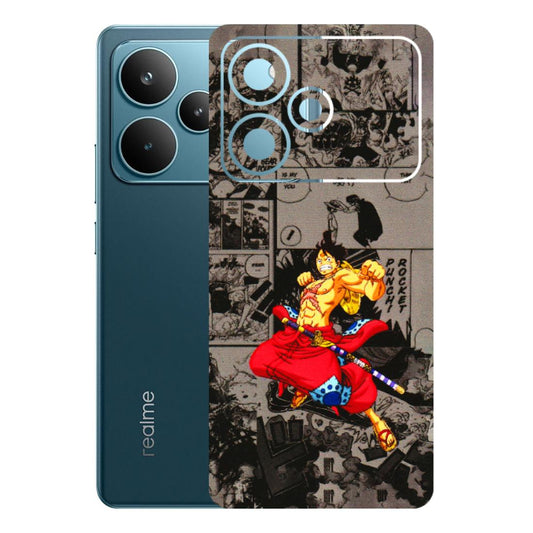 Realme Phone Skins (All Models) - One Piece Rocket Punch Manga - 3D Embossed Finish (L-25) Realme P4 Pro 5G