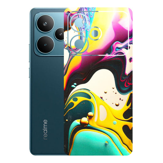 Realme Phone Skins (All Models) - Multicolor Abstract pattern - 3D Embossed Finish (L-254) Realme P4 Pro 5G