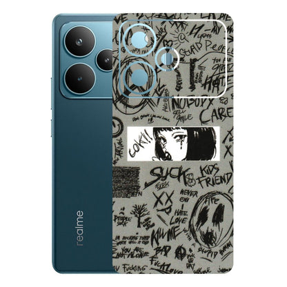 Realme Phone Skins (All Models) - Never Have Love Anime - 3D Embossed Finish (L-260) Realme P4 Pro 5G