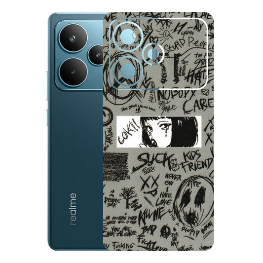 Realme Phone Skins (All Models) - Never Have Love Anime - 3D Embossed Finish (L-260) Realme P4 Pro 5G