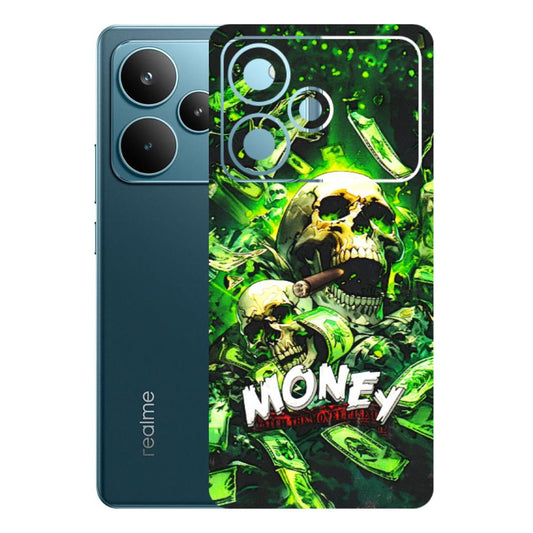 Realme Phone Skins (All Models) - Skull Money - 3D Embossed Finish (L-303) Realme P4 Pro 5G