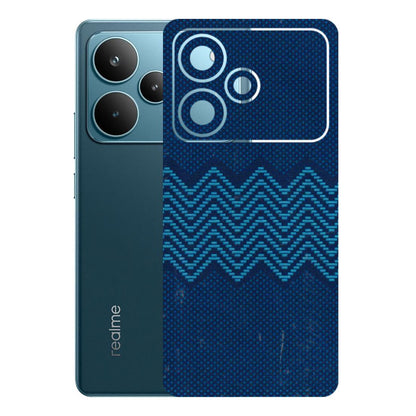 Realme Phone Skins (All Models) - Blue Sober Waves - 3D Embossed Finish (L-306) Realme P4 Pro 5G