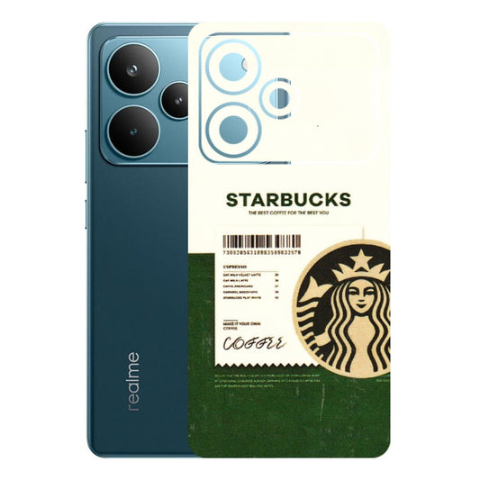 Realme Phone Skins (All Models) - Starbucks Barcode - 3D Embossed Finish (L-308) Realme P4 Pro 5G