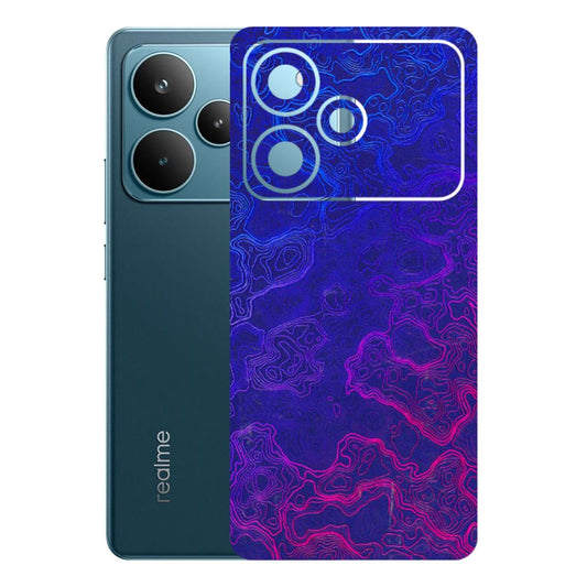 Realme Phone Skins (All Models) - Purple Ripples Swirl - 3D Embossed Finish (L-314) Realme P4 Pro 5G