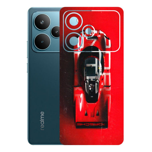 Realme Phone Skins (All Models) - Red Porsche Car Logo - 3D Embossed Finish (L-315) Realme P4 Pro 5G