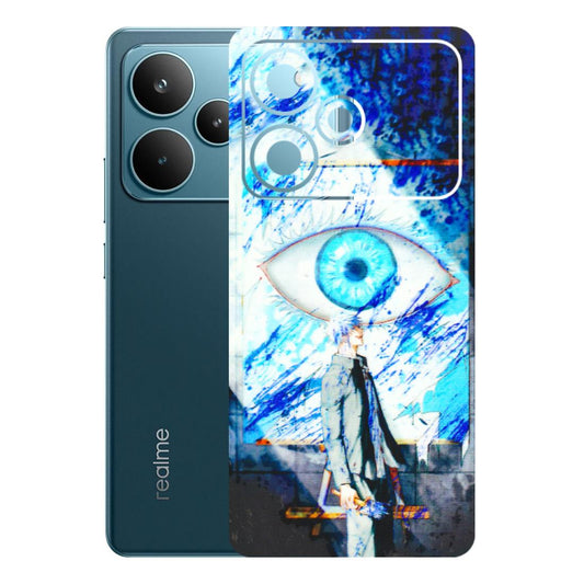 Realme Phone Skins (All Models) - Anime Sea Blue Eye - 3D Embossed Finish (L-318) Realme P4 Pro 5G