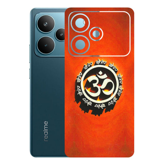 Realme Phone Skins (All Models) - Aum Shiv Orange - 3D Embossed Finish (L-32) Realme P4 Pro 5G