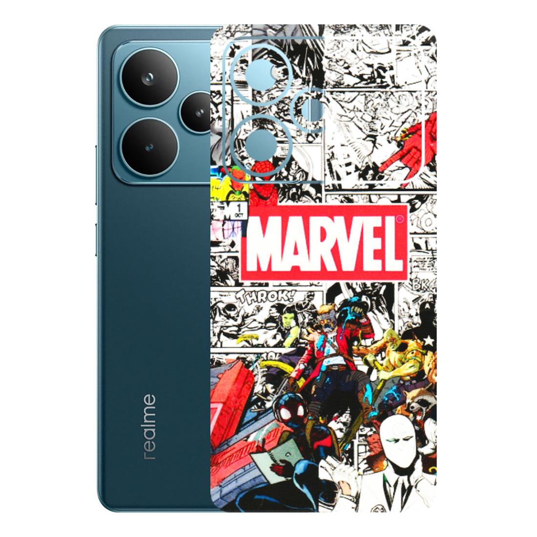 Realme Phone Skins (All Models) - Marvel Colorful Comic - 3D Embossed Finish (L-64) Realme P4 Pro 5G