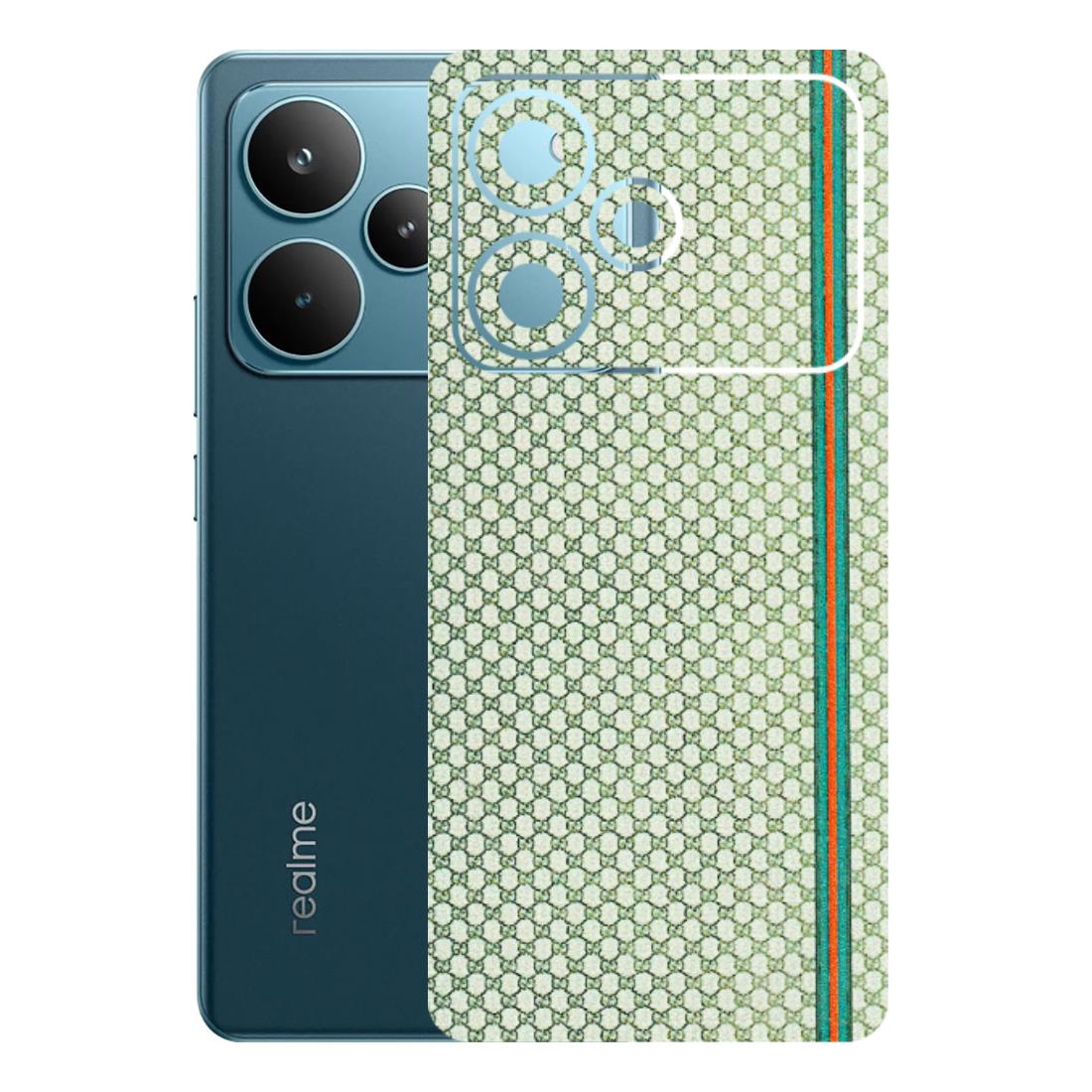 Realme Phone Skins (All Models) - Gucci Fabric Pattern - 3D Embossed Finish (L-73) Realme P4 Pro 5G