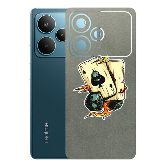 Realme Phone Skins (All Models) - Grey Cards Of Ace - 3D Embossed Finish (L-77) Realme P4 Pro 5G