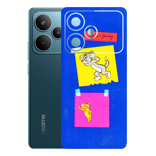 Realme Phone Skins (All Models) - Tom N Jerry Sticky Notes - 3D Embossed Finish (L-88) Realme P4 Pro 5G