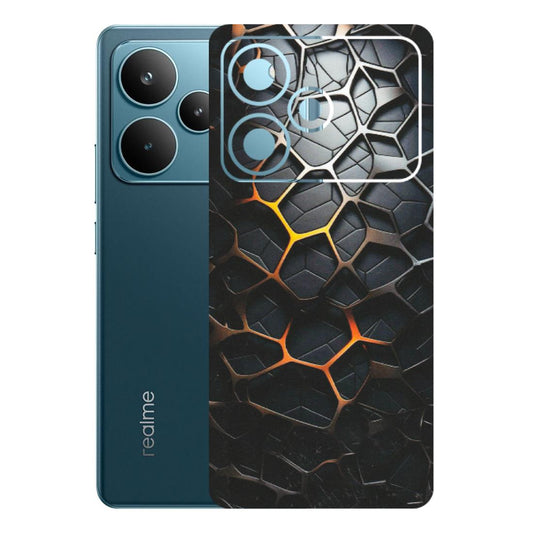 Realme Phone Skins (All Models) - New Abstract Graphite Tiles - Matte Finish (M-130) Realme P4 Pro 5G