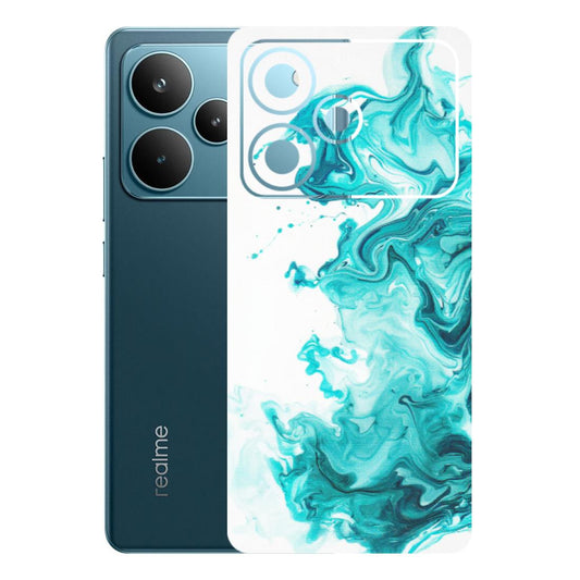 Realme Phone Skins (All Models) - Sky Blue Abstract Colour - Matte Finish (M-146) Realme P4 Pro 5G