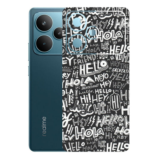 Realme Phone Skins (All Models) - Hi Hello Doodles - Matte Finish (M-25) Realme P4 Pro 5G