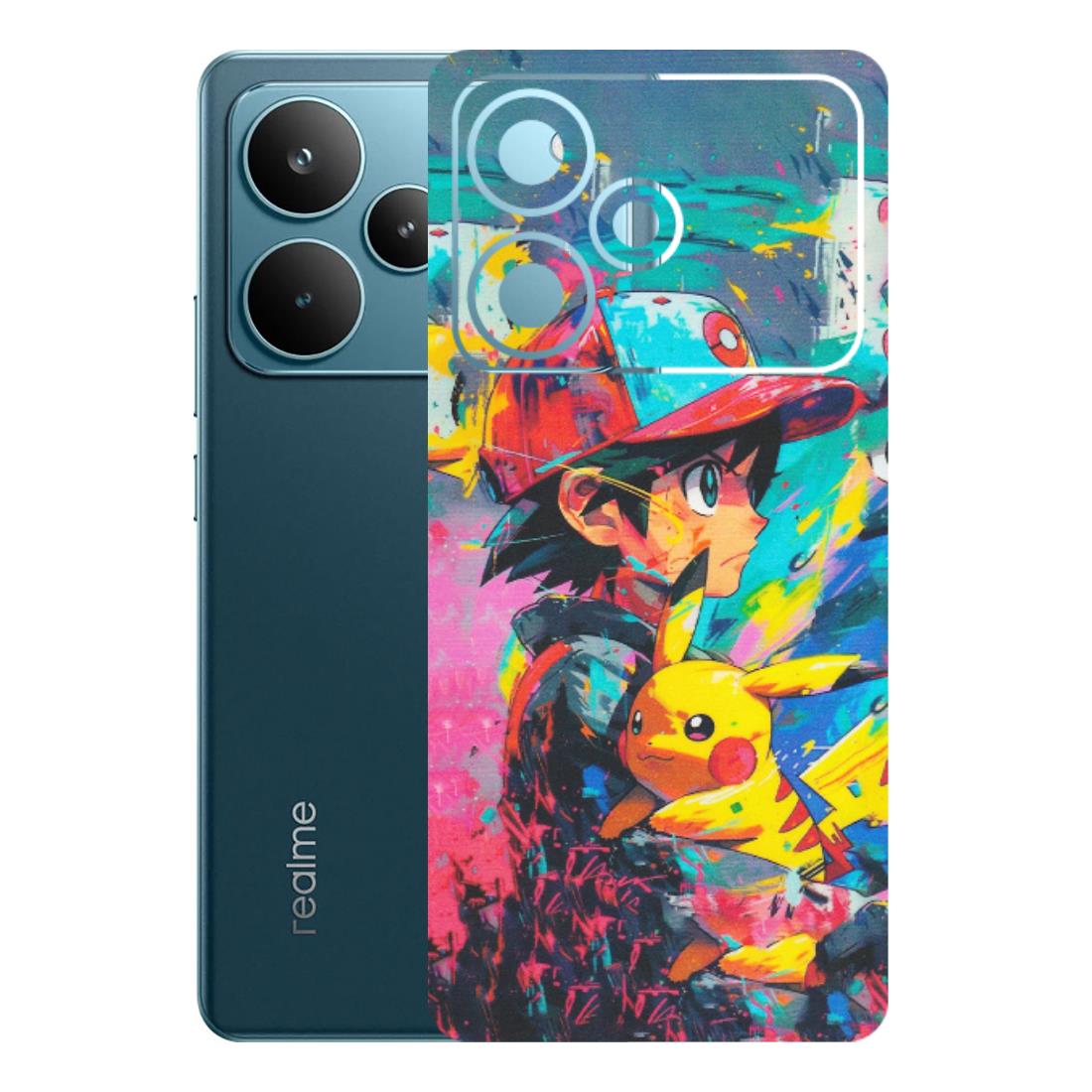 Realme Phone Skins (All Models) - Ash & Pikachu - Matte Finish (M-26) Realme P4 Pro 5G