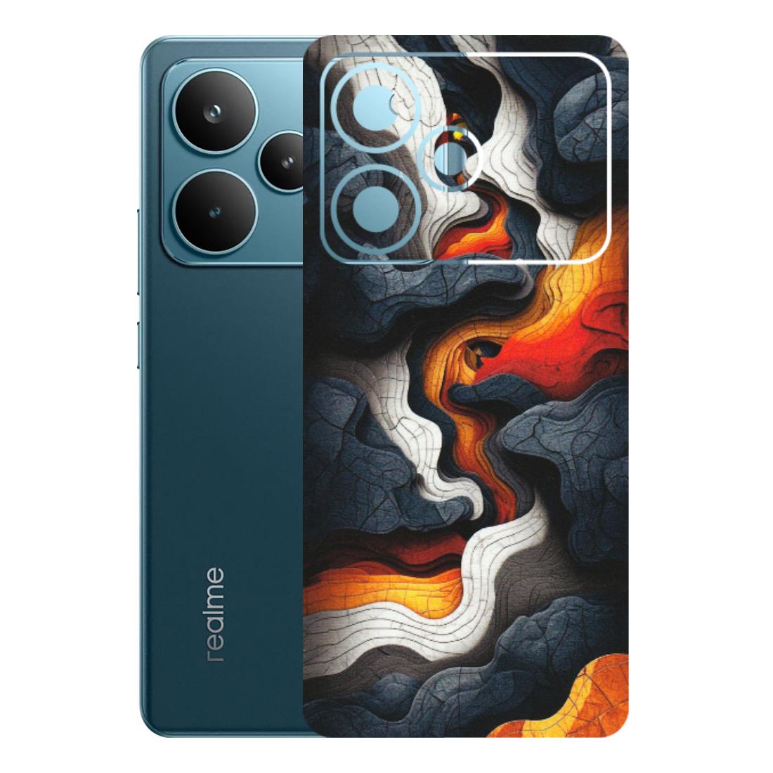Realme Phone Skins (All Models) - Abstract Volcanic Layers - Matte Finish (M-52) Realme P4 Pro 5G