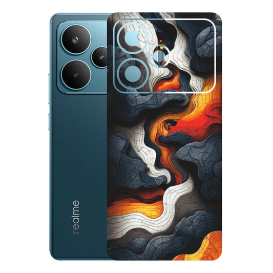 Realme Phone Skins (All Models) - Abstract Volcanic Layers - Matte Finish (M-52) Realme P4 Pro 5G