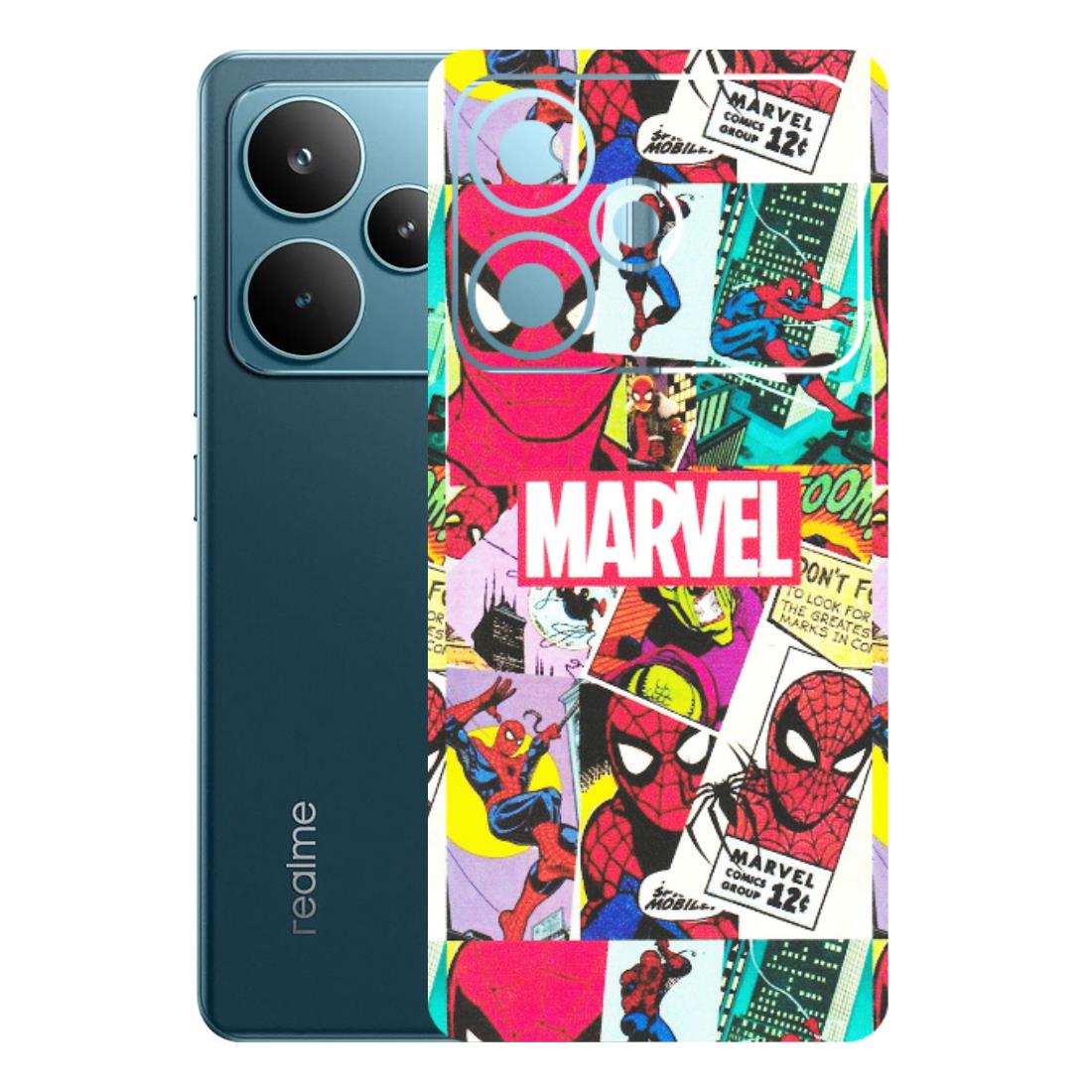 Realme Phone Skins (All Models) - Marvel Comic Spiderman Grafitti - Matte Finish (M-72) Realme P4 Pro 5G