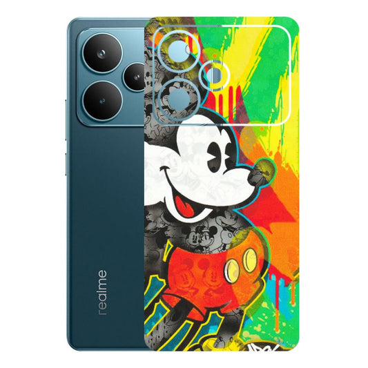 Realme Phone Skins (All Models) - Multiple Mickey With Colourful Texture - Matte Finish (M-84) Realme P4 Pro 5G