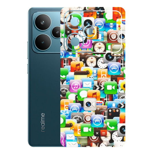 Realme Phone Skins (All Models) - All Apple Icons - Matte Finish (M-93) Realme P4 Pro 5G