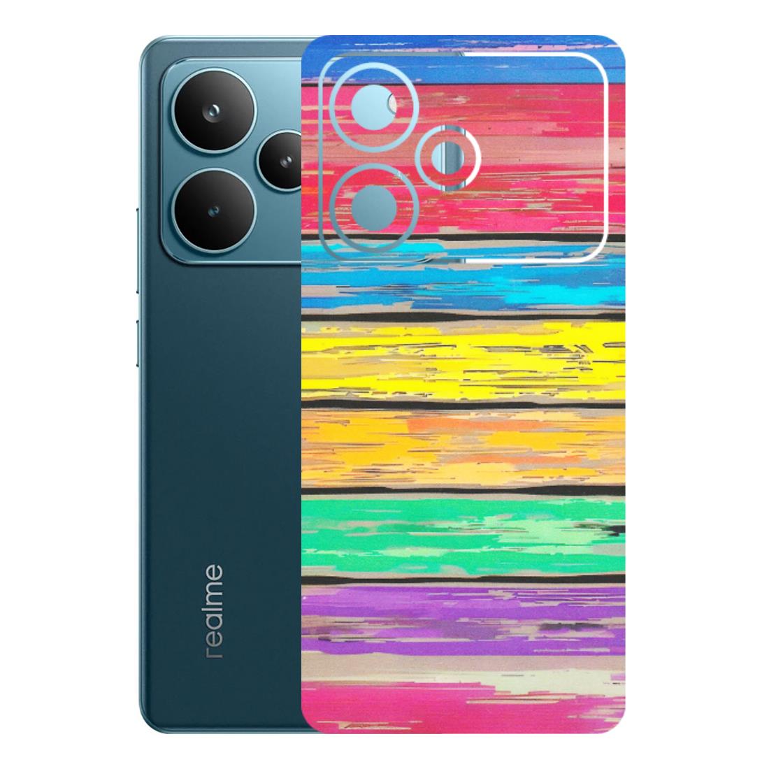 Realme Phone Skins (All Models) - Multi Colour Wooden Wall - Matte Finish (M-96) Realme P4 Pro 5G
