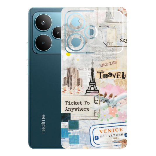 Realme Phone Skins (All Models) - Travel Memories - Transparent Finish (T-09) Realme P4 Pro 5G