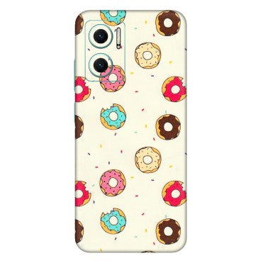 Xiaomi Redmi Phone Skins (All Models) - Mini Donuts Doodle Art - 3D Embossed Finish (L-122) Mi 10 5G