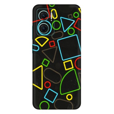 Xiaomi Redmi Phone Skins (All Models) - Black Shapes - 3D Embossed Finish (L-131) Mi 10 5G