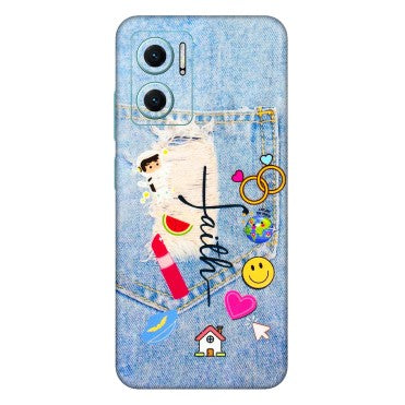 Xiaomi Redmi Phone Skins (All Models) - Denim Jeans Pocket - 3D Embossed Finish (L-134) Mi 10 5G