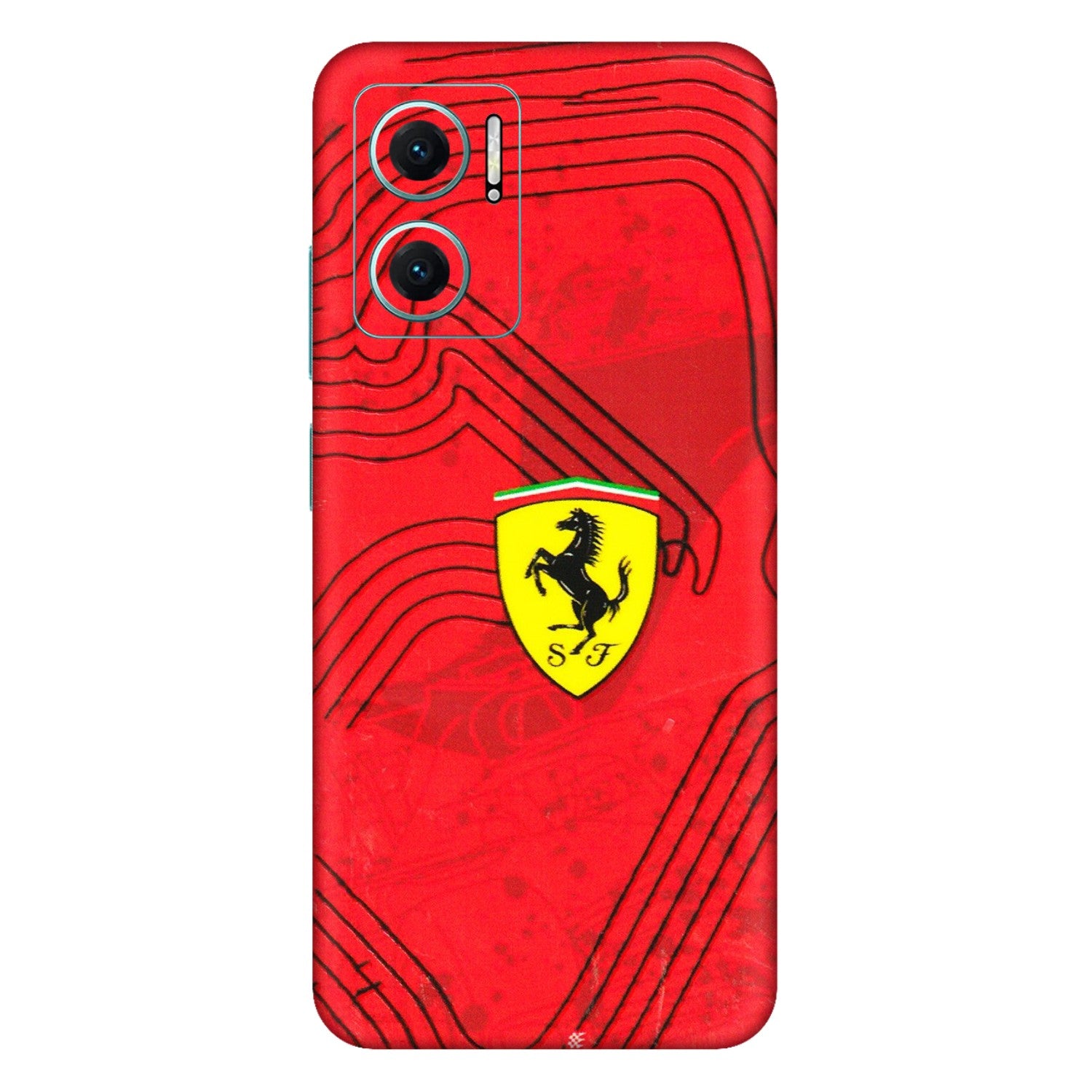 Xiaomi Redmi Phone Skins (All Models) - Red Ferrari Logo Stylish - 3D Embossed Finish (L-238) Mi 10 5G