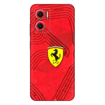 Xiaomi Redmi Phone Skins (All Models) - Red Ferrari Logo Stylish - 3D Embossed Finish (L-238) Mi 10 5G