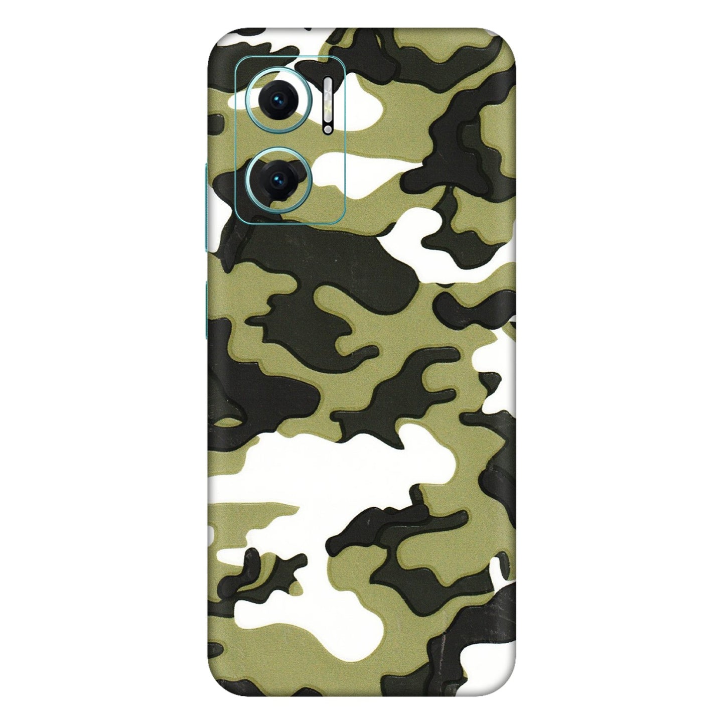 Xiaomi Redmi Phone Skins (All Models) - Camouflages White And Green - 3D Embossed Finish (L-243) Mi 10 5G