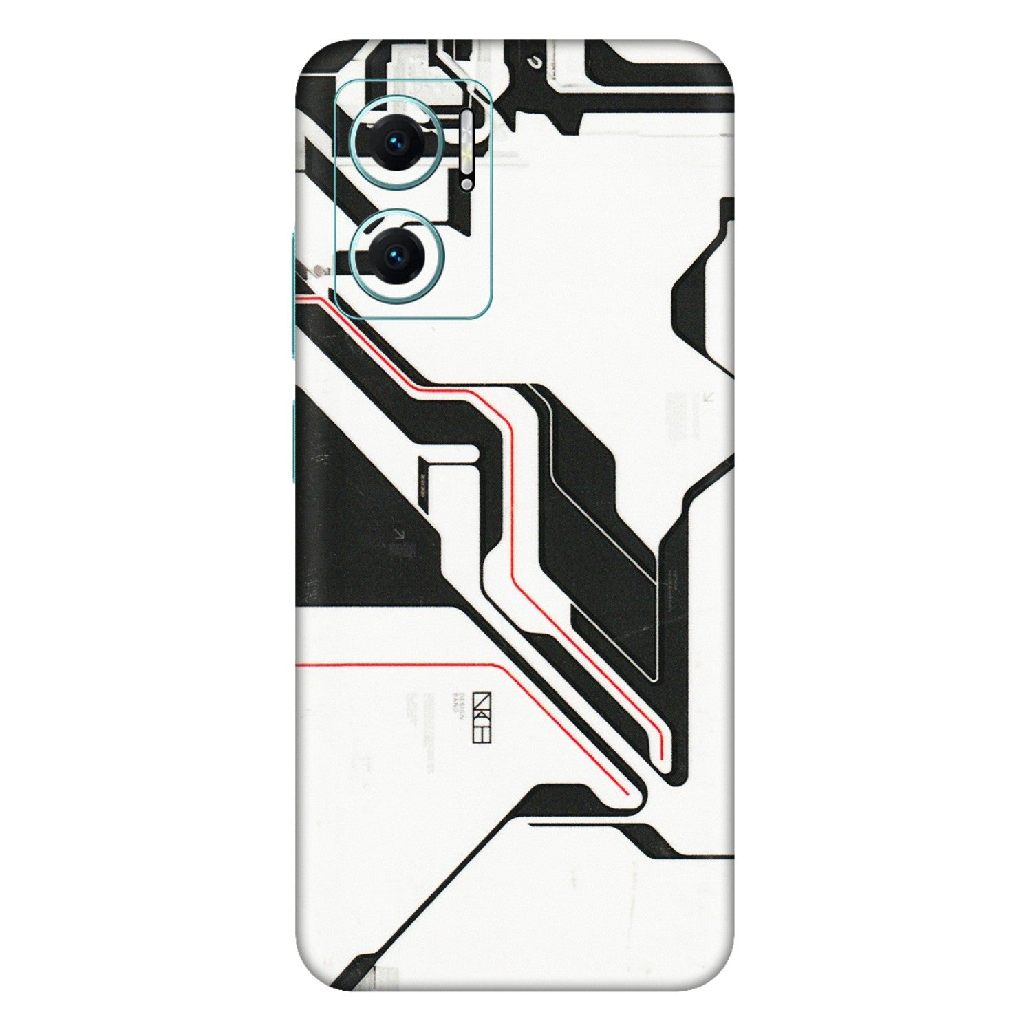 Xiaomi Redmi Phone Skins (All Models) - White Techy Logo - 3D Embossed Finish (L-312) Mi 10 5G