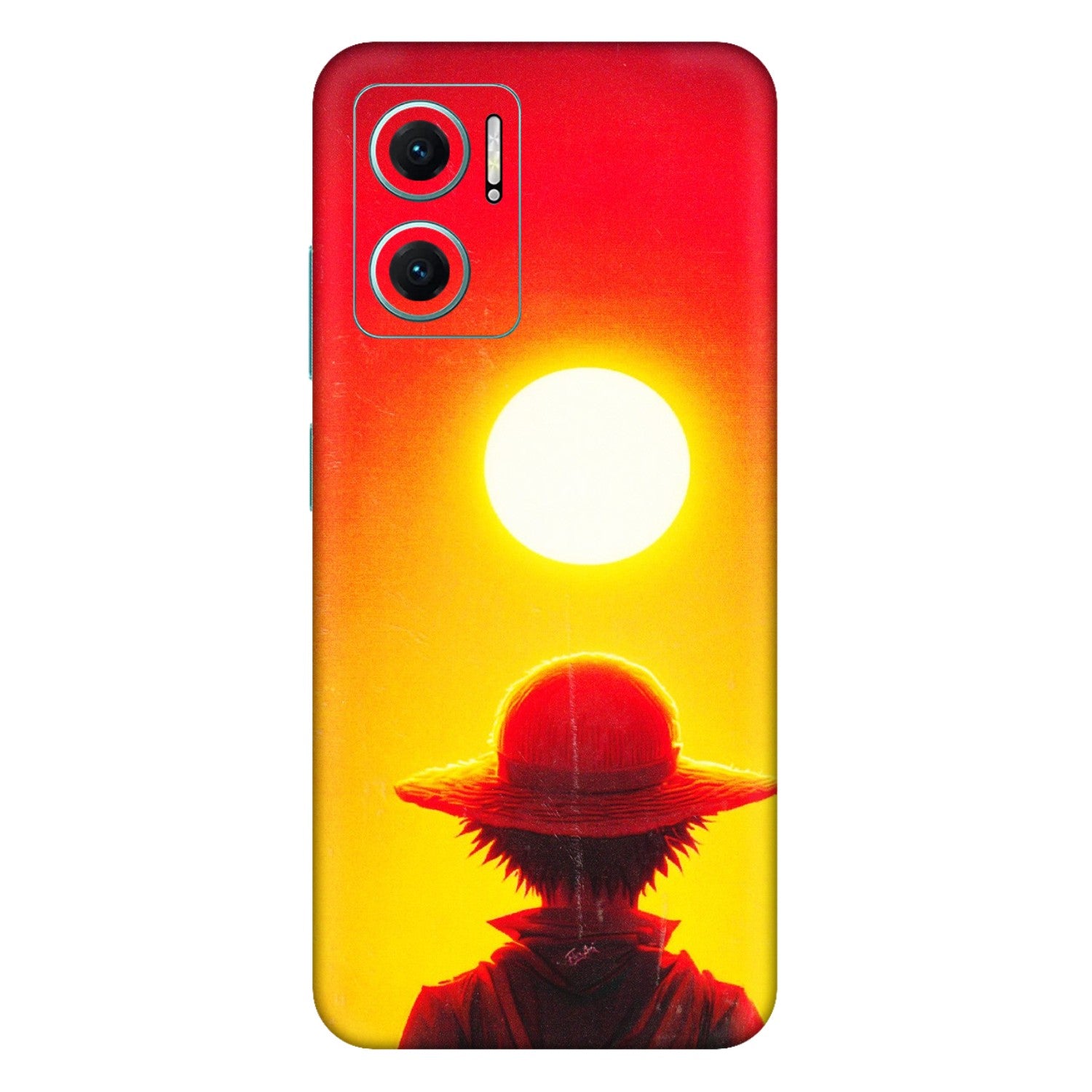 Xiaomi Redmi Phone Skins (All Models) - Cool Sunset With Monkey D.Luffy Anime - 3D Embossed Finish (L-329) Mi 10 5G